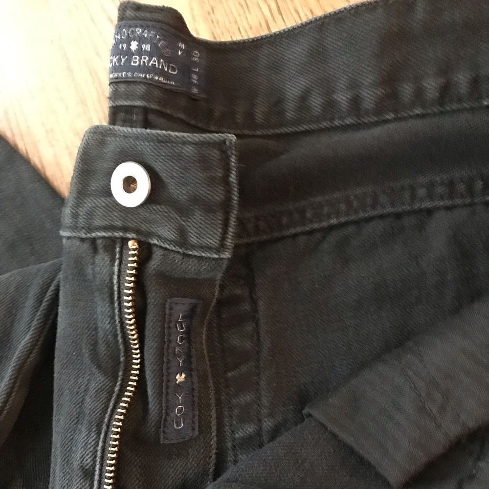 38x30 Lucky Brand Washed Black Straight Jeans